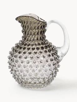 Online ANNA VON LIPA Carafe soufflée bouche Hobnail, 2 L Transparent, grège