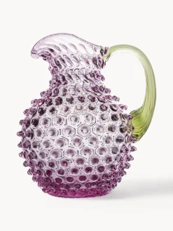 Best ANNA VON LIPA Carafe soufflée bouche Hobnail, 2 L Lilas, vert olive, transparent