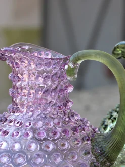 Best ANNA VON LIPA Carafe soufflée bouche Hobnail, 2 L Lilas, vert olive, transparent