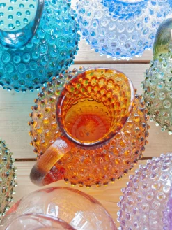 Best ANNA VON LIPA Carafe soufflée bouche Hobnail, 2 L Orange, transparent