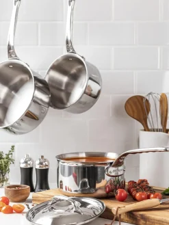 Discount De Buyer Casserole en acier inoxydable avec couvercle Affinity