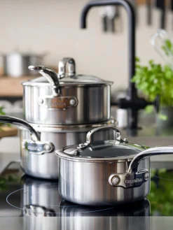 Best GreenPan Casseroles avec revêtement antiadhésif et couvercles Premiere, 6 élém.