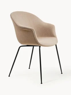 Sale GUBI Chaise à accoudoirs Bat Tissu beige, acier noir mat