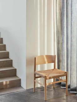Fashion Mater Chaise artisanale avec assise tressée Nestor