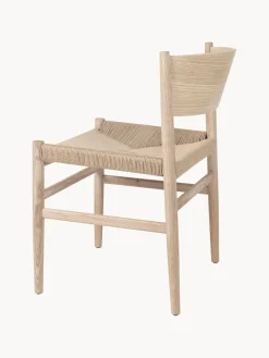 Fashion Mater Chaise artisanale avec assise tressée Nestor
