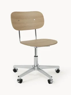 Online Audo Copenhagen Chaise de bureau en bois Co, hauteur réglable Bois de chêne, argenté