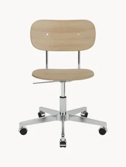 Online Audo Copenhagen Chaise de bureau en bois Co, hauteur réglable Bois de chêne, argenté