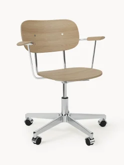 Best Audo Copenhagen Chaise de bureau en bois Co, hauteur réglable Bois de chêne, argenté