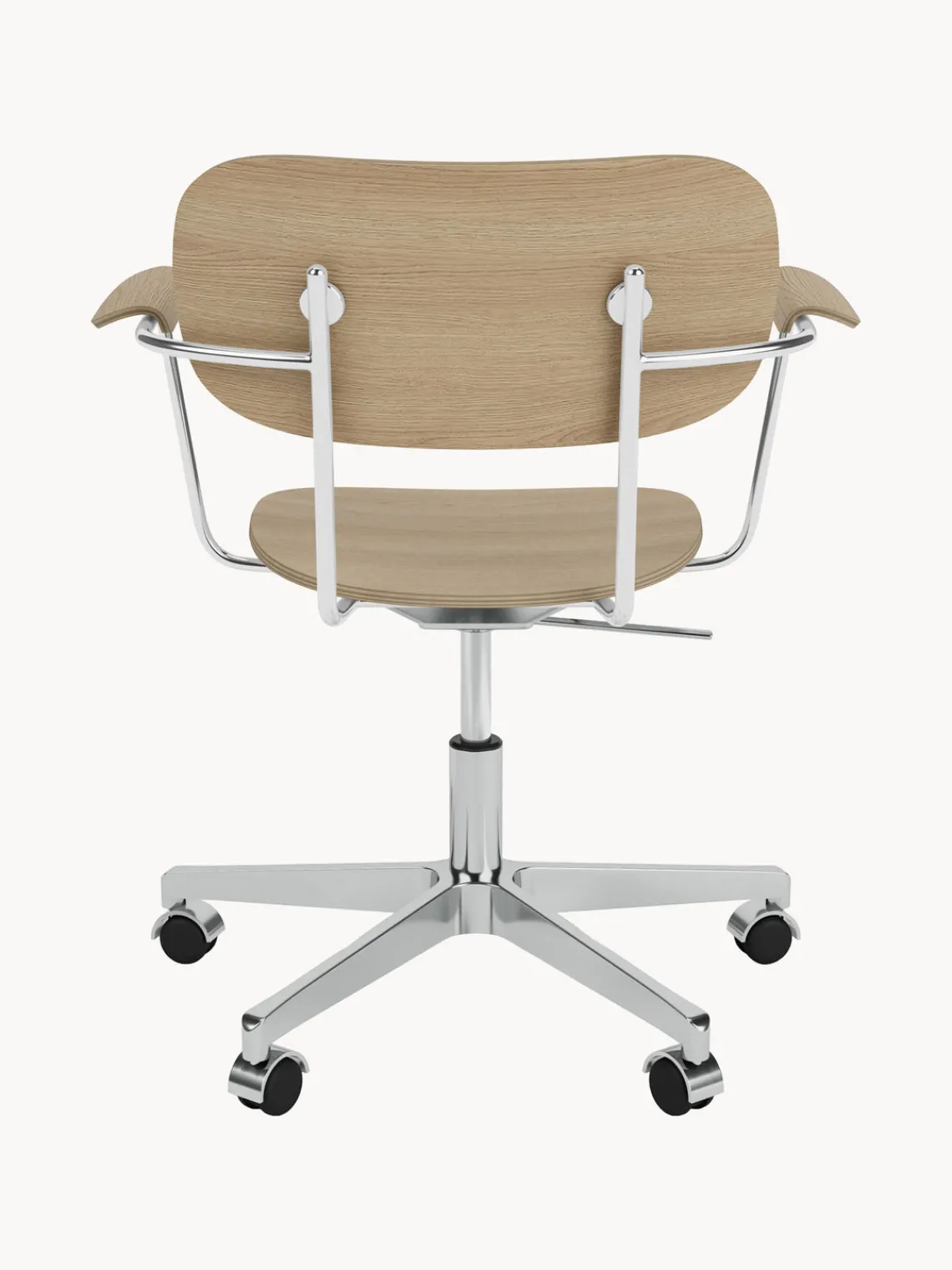Best Audo Copenhagen Chaise de bureau en bois Co, hauteur réglable Bois de chêne, argenté