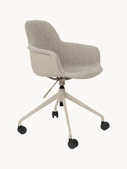 Sale Zuiver Chaise de bureau en bouclette Albert, hauteur ajustable Bouclette grège