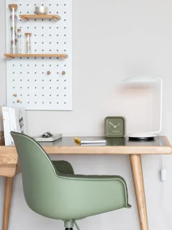 Sale Zuiver Chaise de bureau en bouclette Albert, hauteur ajustable Bouclette vert olive