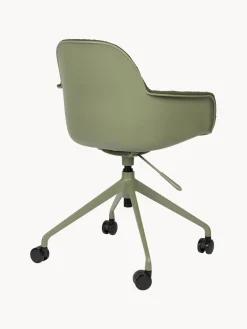 Sale Zuiver Chaise de bureau en bouclette Albert, hauteur ajustable Bouclette vert olive
