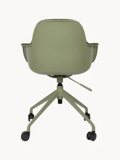 Sale Zuiver Chaise de bureau en bouclette Albert, hauteur ajustable Bouclette vert olive