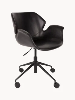Clearance Zuiver Chaise de bureau en cuir synthétique Nikki, hauteur ajustable
