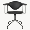 Clearance GUBI Chaise de bureau pivotante en cuir Masculo