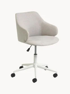 Best Westwing Chaise de bureau rembourrée à hauteur ajustable Einara Tissu gris