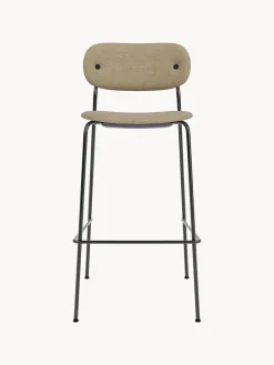 New Audo Copenhagen Chaise de comptoir en bouclette Co Bouclette beige, cadre noir