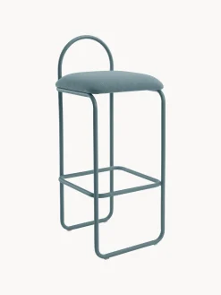 Online AYTM Chaise de comptoir en bouclette Angui Bouclette gris-bleu