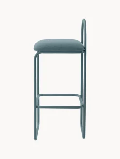 Online AYTM Chaise de comptoir en bouclette Angui Bouclette gris-bleu
