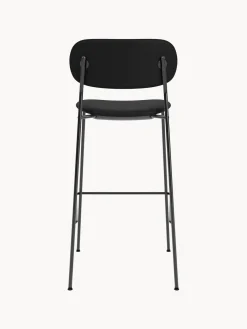 Best Audo Copenhagen Chaise de comptoir en cuir Co Cuir noir, cadre noir