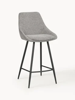 Best Rowico Chaise de comptoir Sierra Tissu gris clair, noir