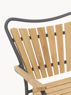 Outlet Cinas Chaise de jardin à accoudoirs en bois Ellen Bois de teck, anthracite