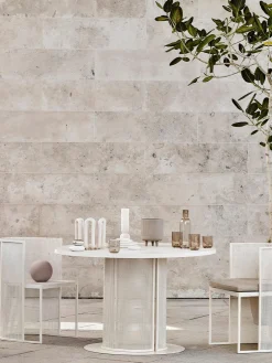 Outlet Kristina Dam Chaise de jardin Bauhaus Blanc crème