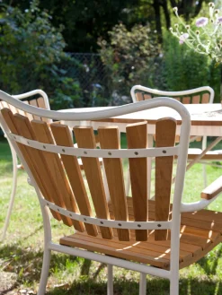New Cinas Chaise de jardin Ellen Teck, blanc