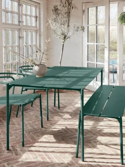 New AYTM Chaise de jardin en métal Novo Vert foncé