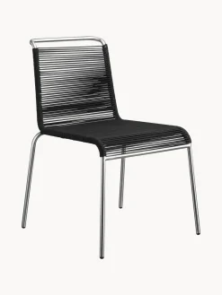 Outlet FDB Mobler Chaise de jardin Teglgård Noir, argenté