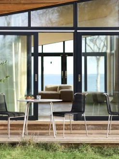 Outlet FDB Mobler Chaise de jardin Teglgård Noir, argenté