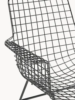 New HKLIVING Chaise design en métal à accoudoirs Wire Noir