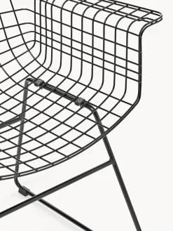 New HKLIVING Chaise design en métal à accoudoirs Wire Noir