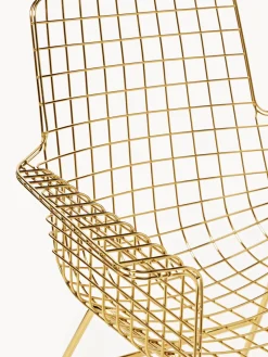 Online HKLIVING Chaise design en métal à accoudoirs Wire Doré