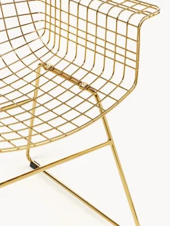 Online HKLIVING Chaise design en métal à accoudoirs Wire Doré