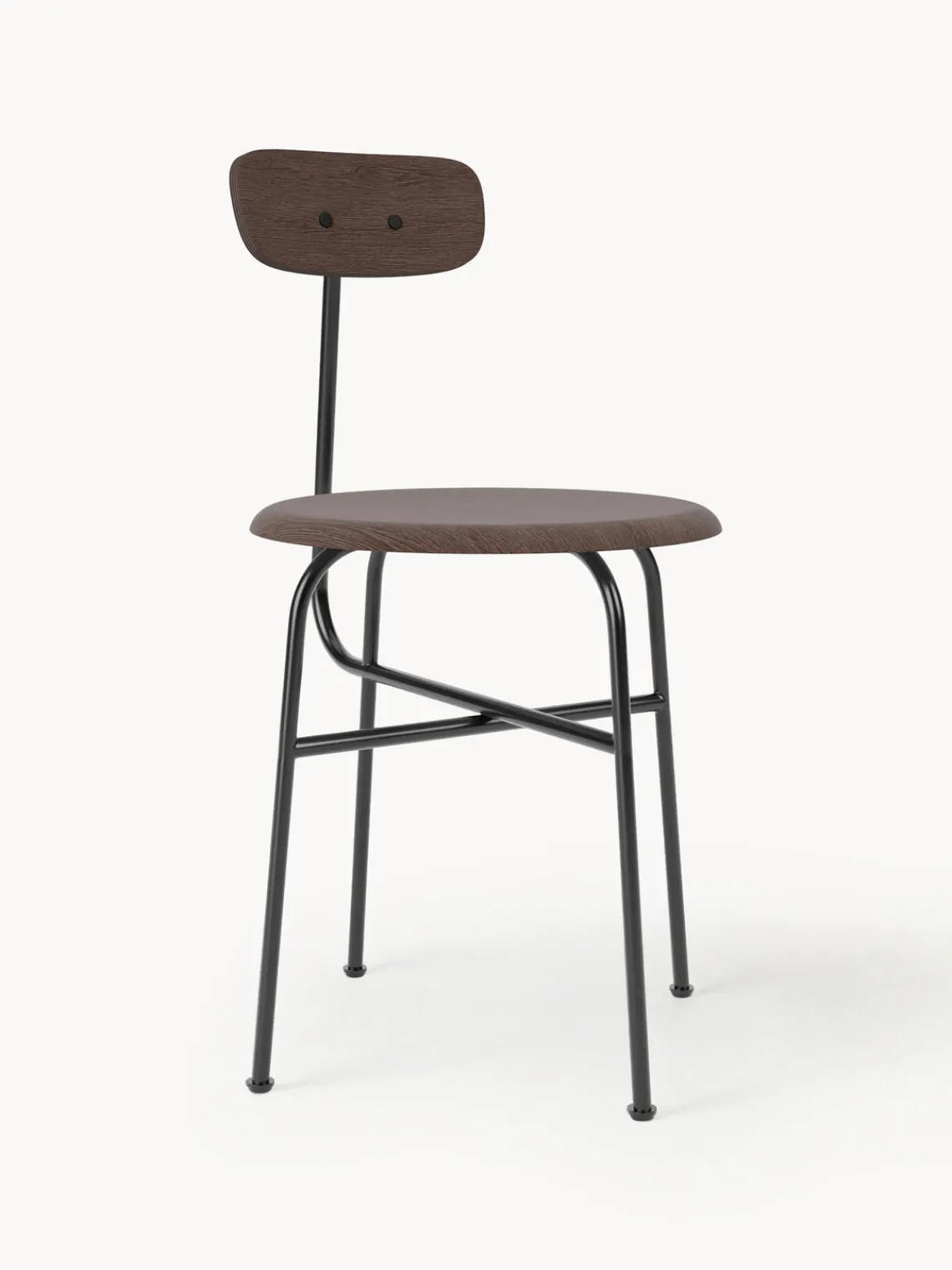 Fashion Audo Copenhagen Chaise en bois avec cadre en métal Afteroom Chêne foncé, cadre noir