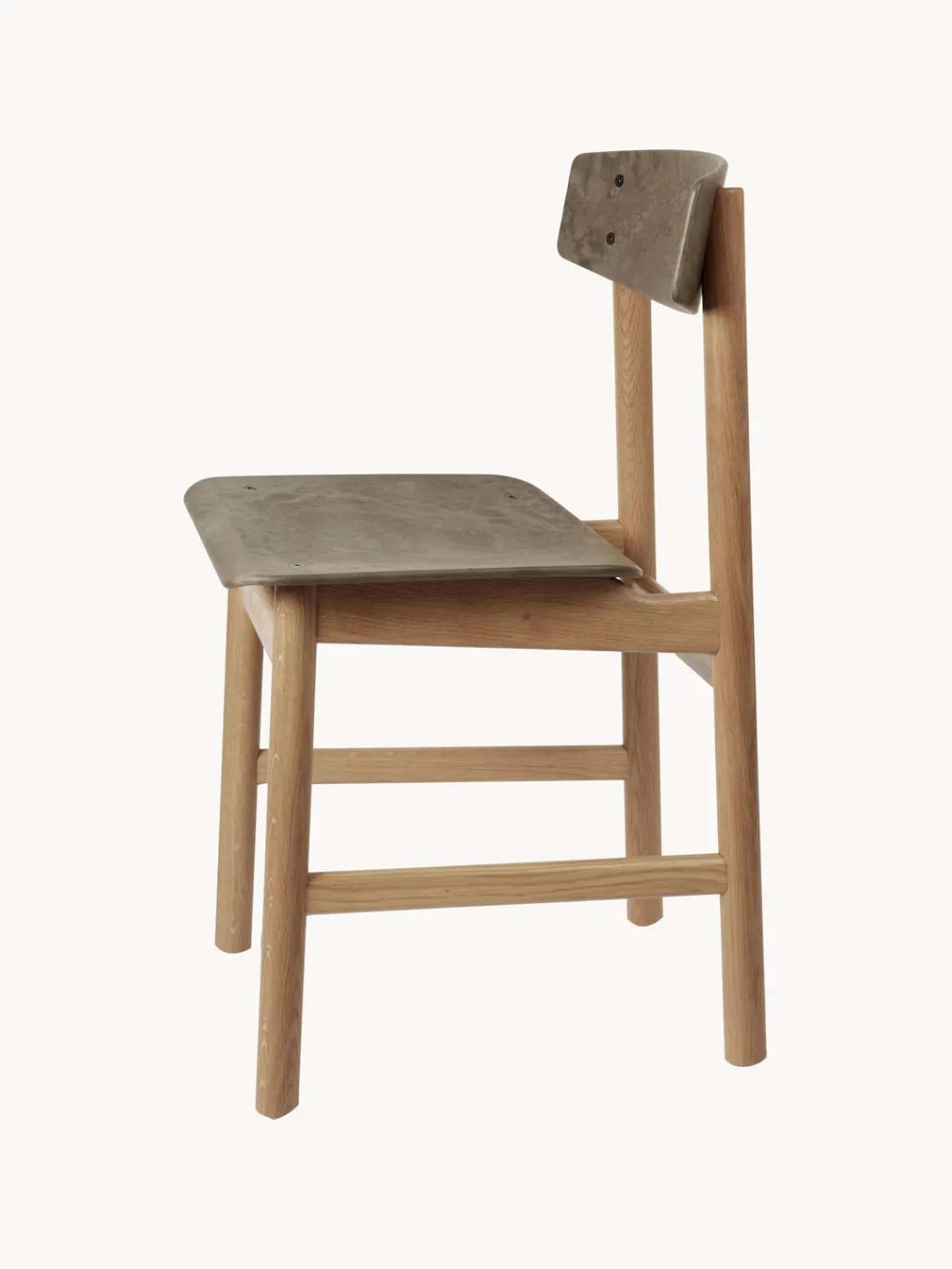 Best Mater Chaise en bois Consciouos Grège, bois de chêne