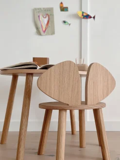 New Nofred Chaise en bois pour enfant Mouse Chêne
