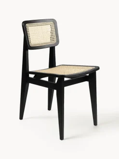 Sale GUBI Chaise en chêne avec cannage C-Chair Chêne noir laqué, beige clair
