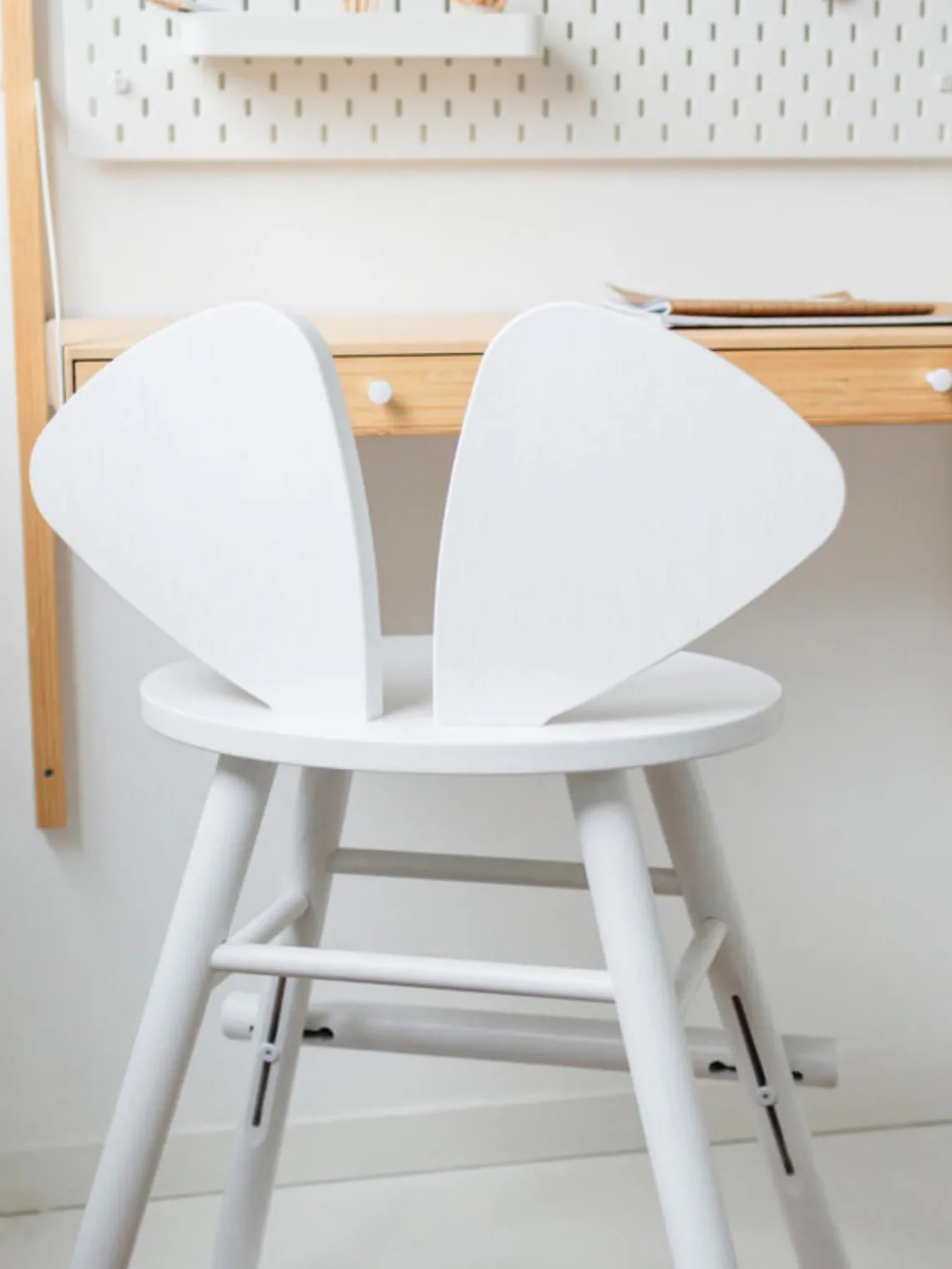 Fashion Nofred Chaise en chêne pour enfant Mouse Blanc