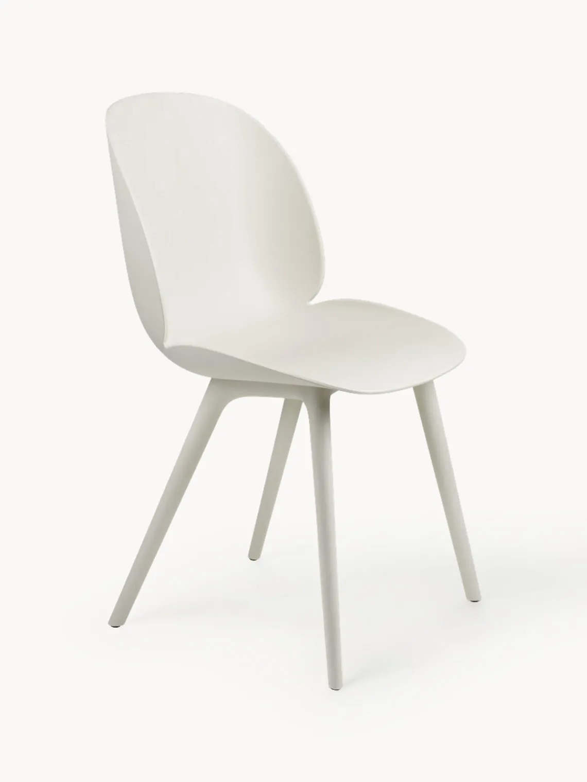Clearance GUBI Chaise en plastique Beetle Blanc, mat