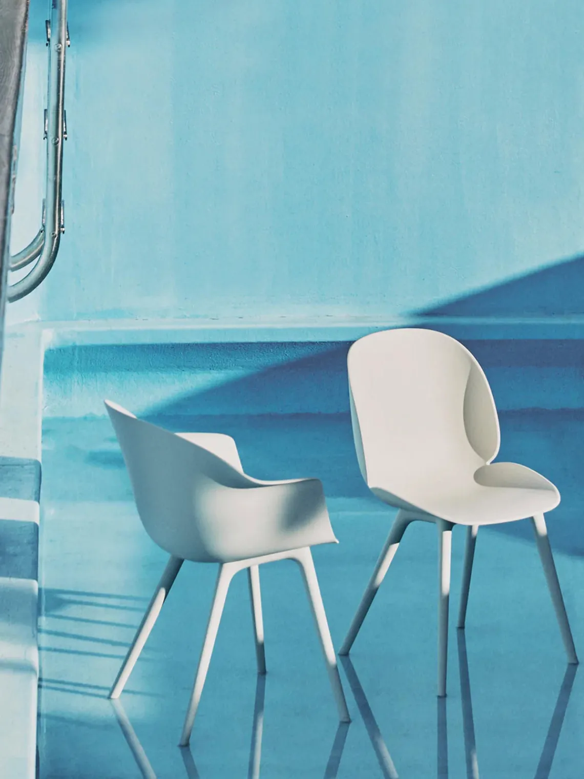 Clearance GUBI Chaise en plastique Beetle Blanc, mat