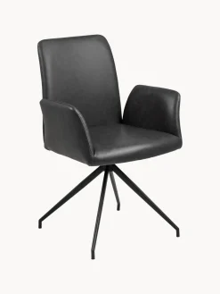 Best Westwing Chaise pivotante en cuir synthétique Naya Cuir synthétique anthracite