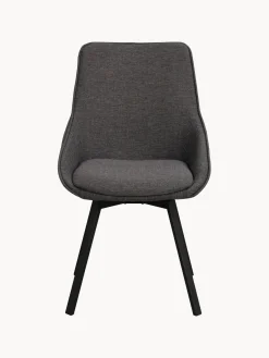 Outlet Rowico Chaise pivotante rembourrée Alison Tissu anthracite, noir