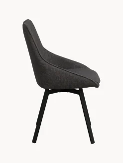 Outlet Rowico Chaise pivotante rembourrée Alison Tissu anthracite, noir