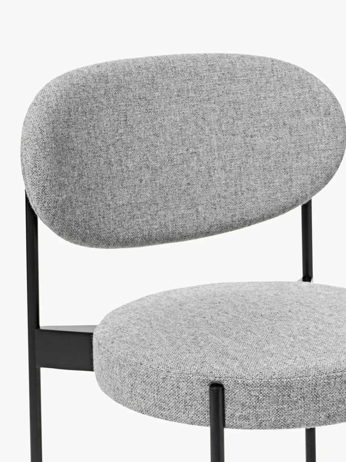 Online Verpan Chaise rembourrée en laine Series 430, design Verner Panton Laine gris foncé, noir