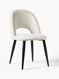 Best Westwing Collection Chaise rembourrée Rachel Tissu blanc crème