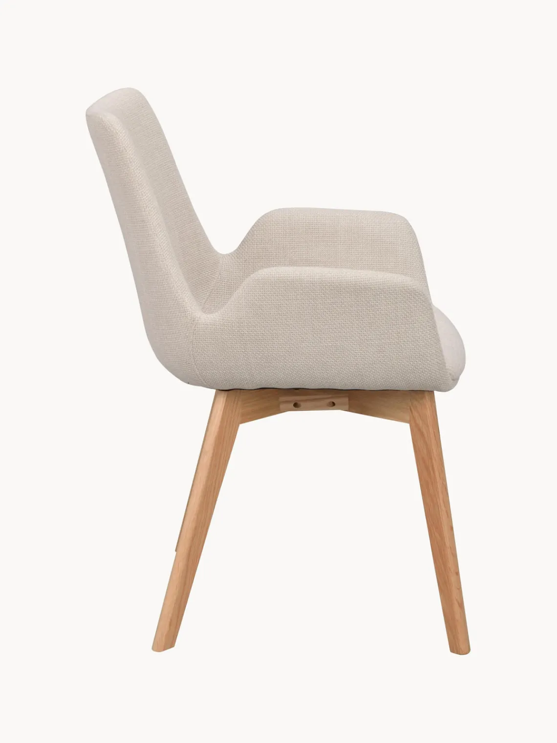 Online Rowico Chaises à accoudoirs Drimsdale, 2 pièces Tissu beige clair, bois de chêne