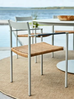 Sale Brafab Chaises de jardin DK, 2 pièces Vert sauge, beige