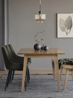 Best Rowico Chaises rembourrées Sierra, 2 pièces Tissu vert olive, pieds noirs